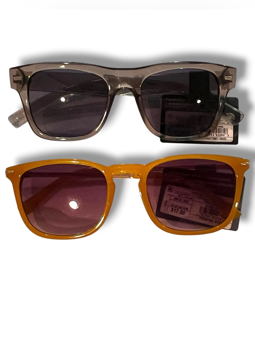 Set Of 2 Sunglasses Orange Gray Pairs NEW W Tags Universal Thread